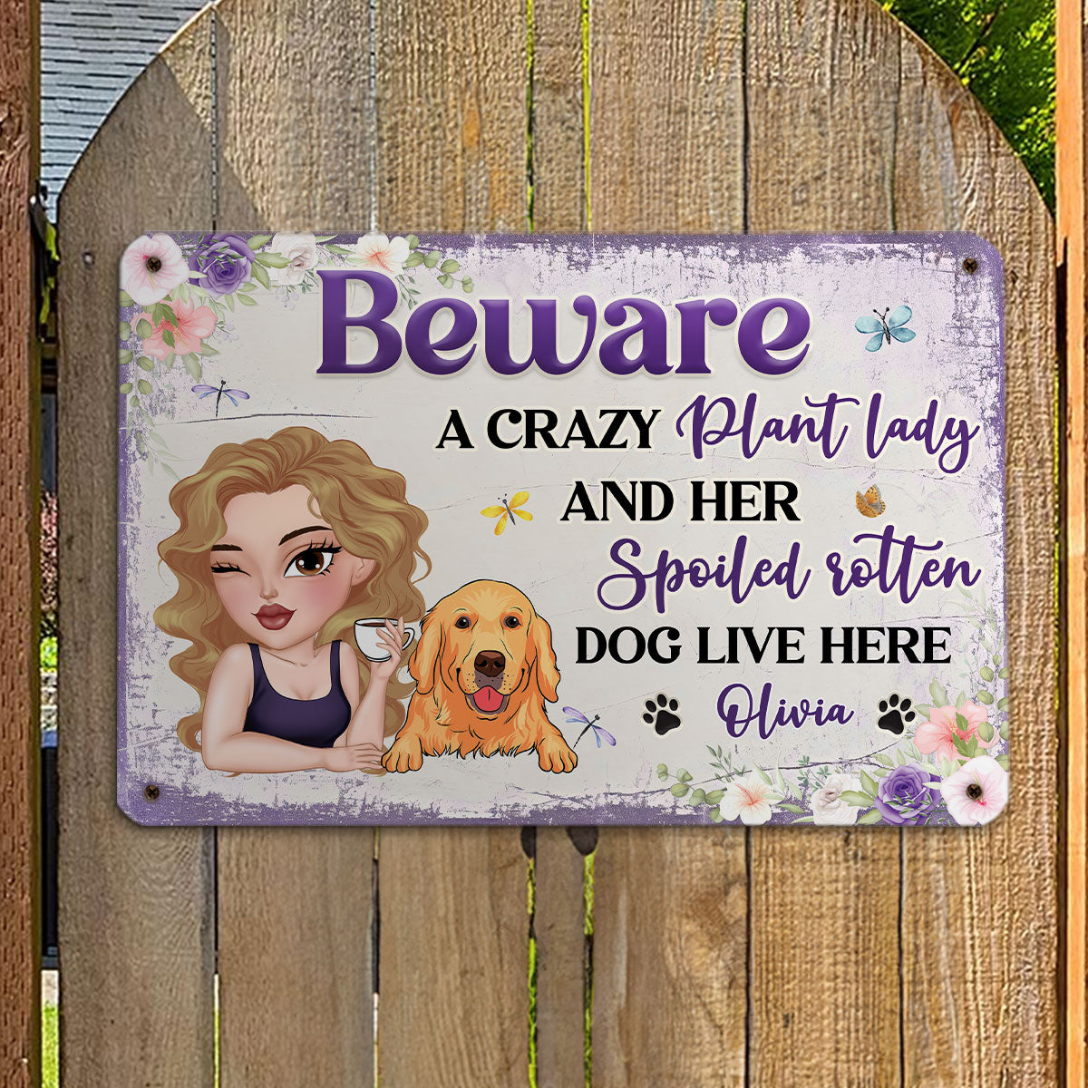 Personalized Custom Metal Sign: A Must - Have for Plant Ladies and Their Dog Lovers