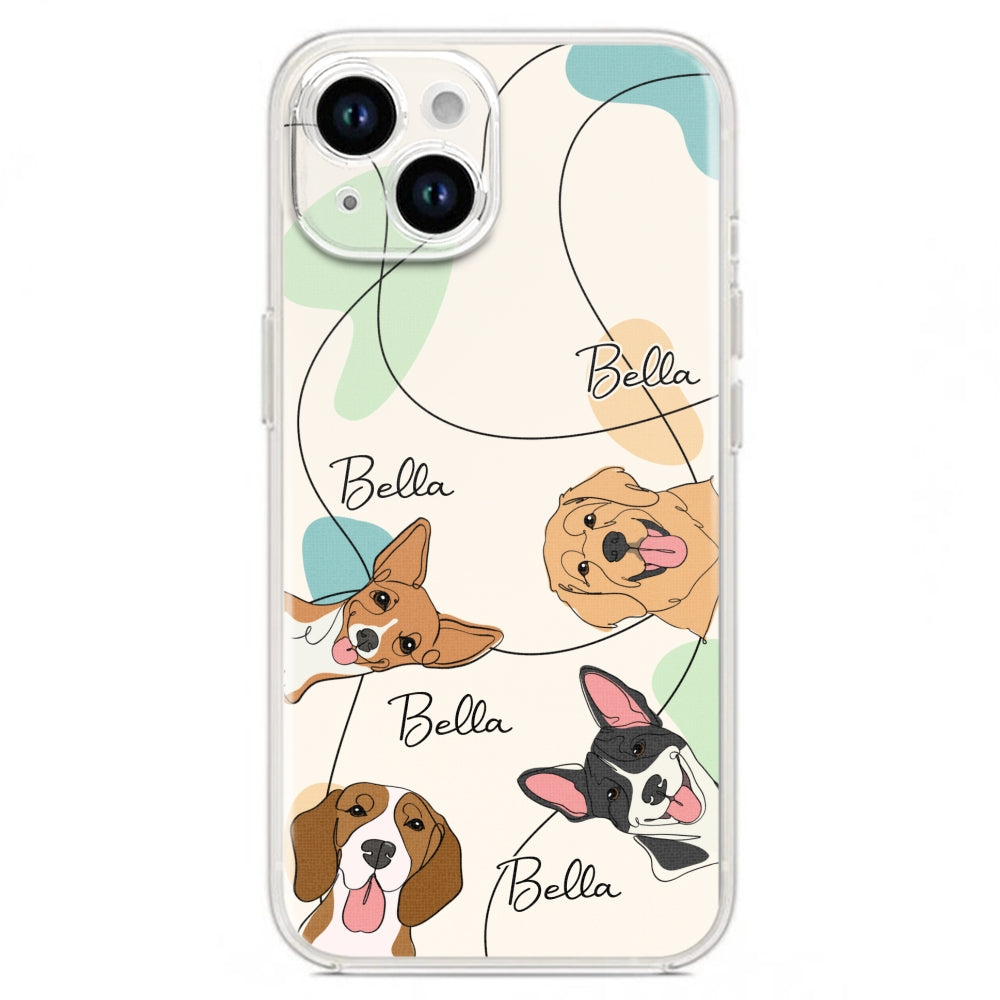 Adorable Customizable Dog Line Personalized Phone Case
