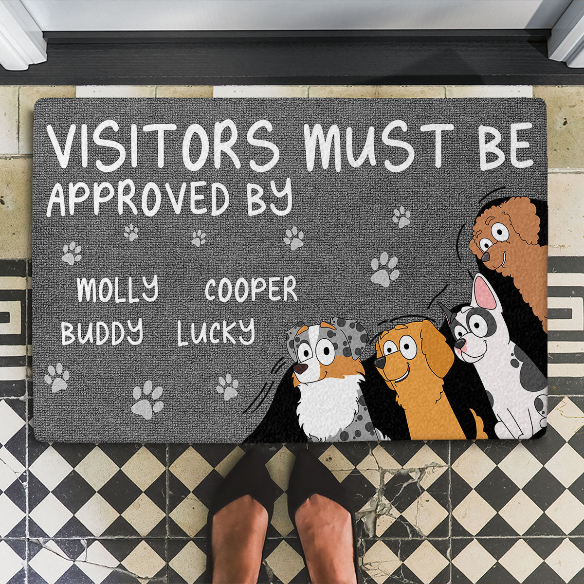 Dog-Approved Personalized Custom Doormat for Pet Lovers