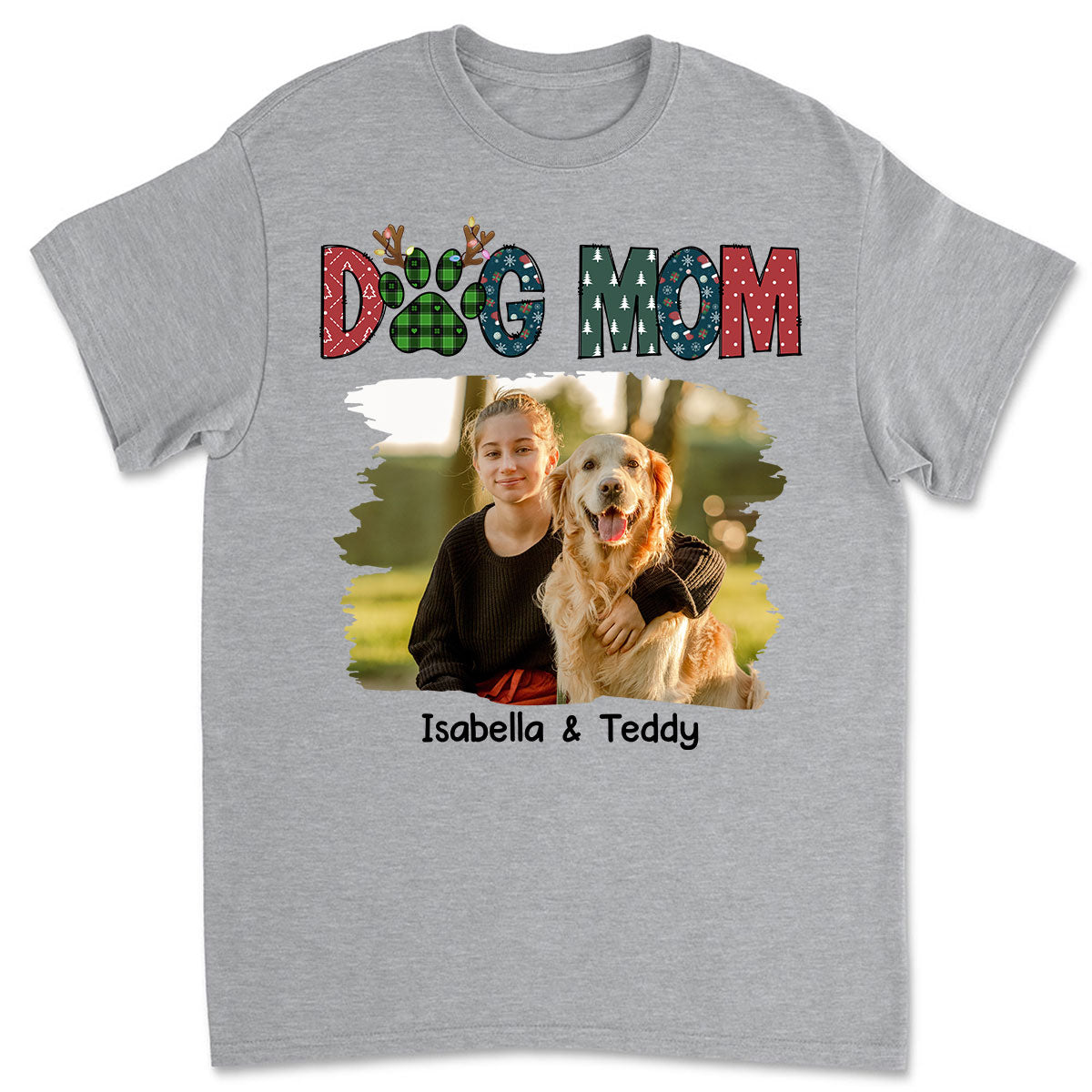 Personalized Custom Unisex 'My Lovely Dog Mom' Photo T-shirt - Ideal Gift for Pet Lovers
