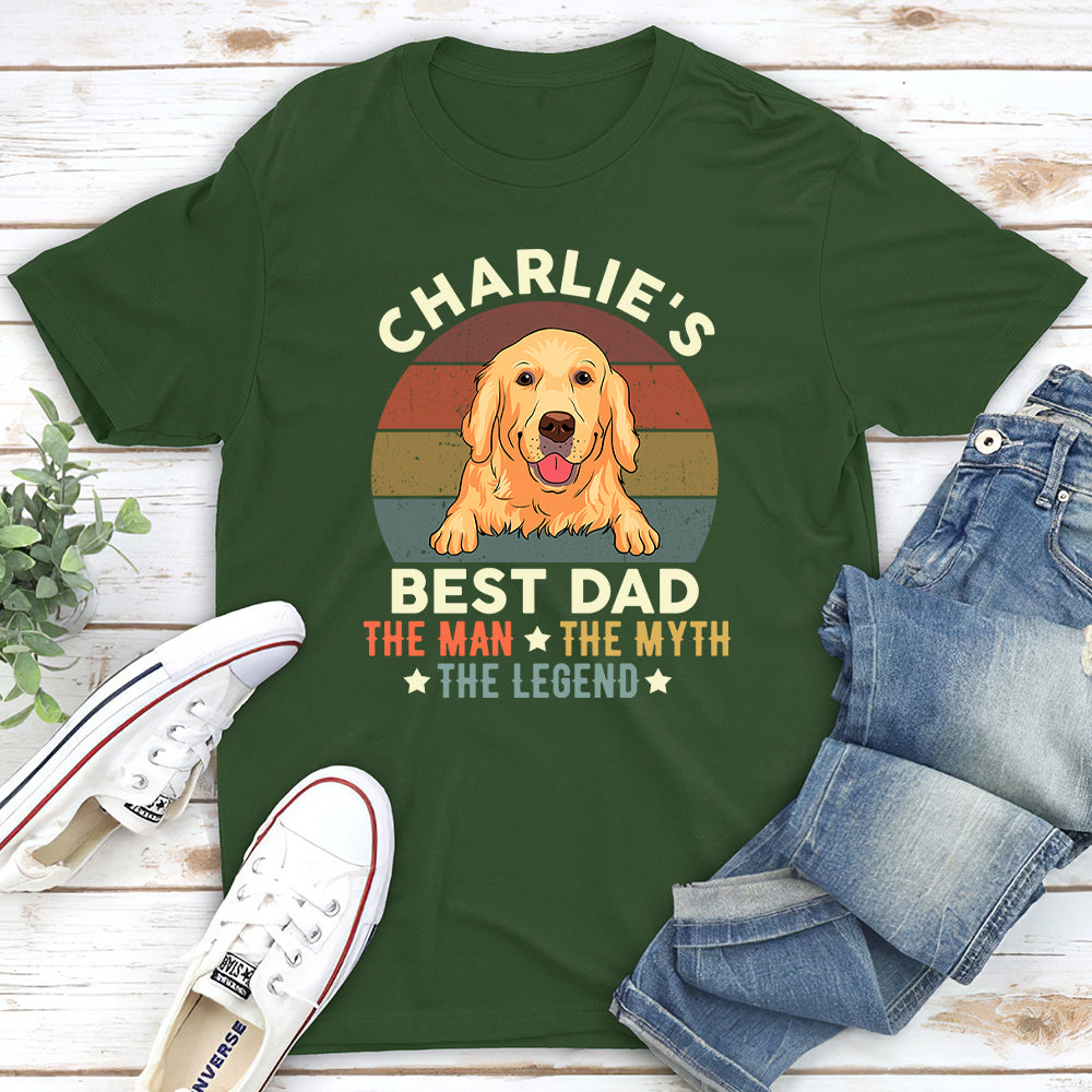 Personalized Unisex 'Dog Dad The Man' T-shirt - Ideal Gift for Pet Lovers