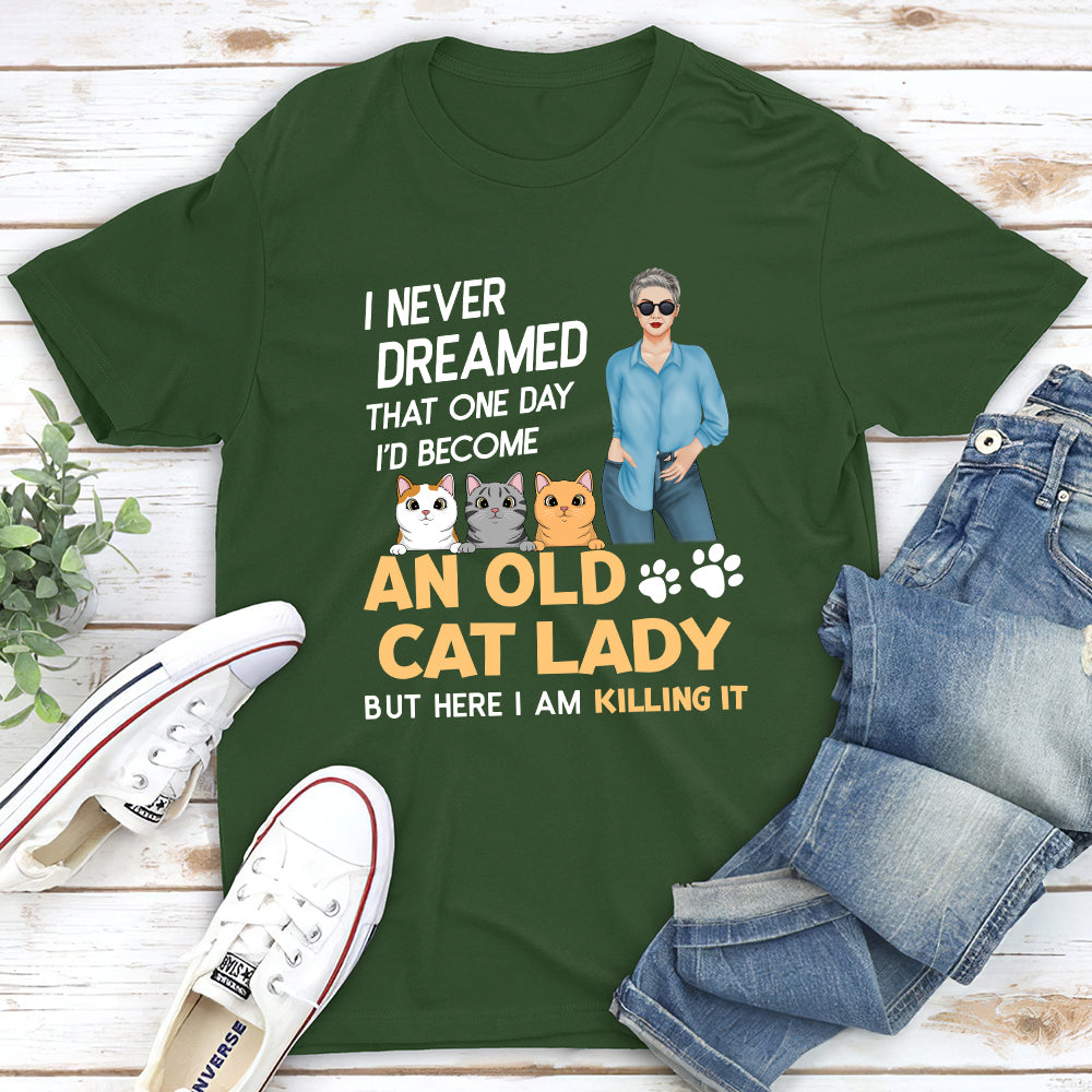 Personalized Custom Unisex Cat Lady T-shirt - Ideal Gift for Pet Lovers