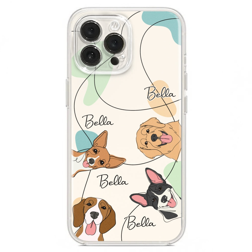 Adorable Customizable Dog Line Personalized Phone Case
