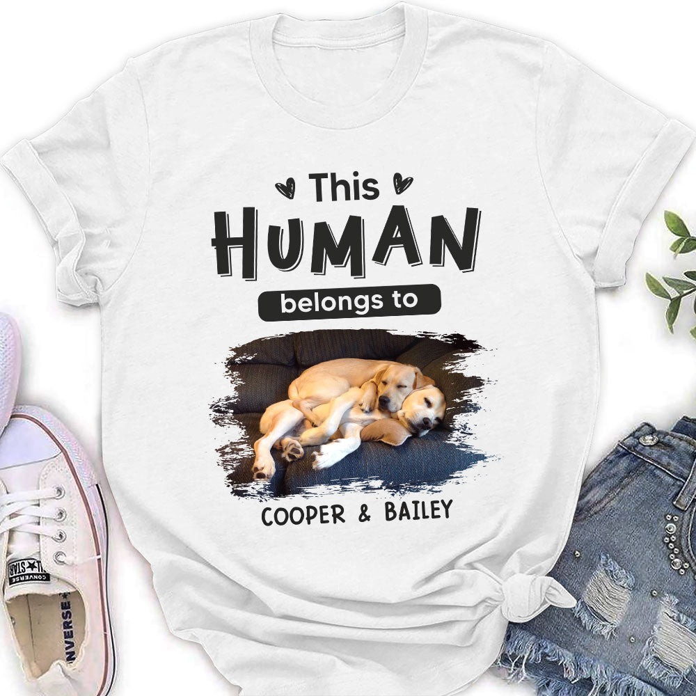Sleepy Dogs Personalized Custom Women's T-shirt - Ideal Gift for Pet Lovers