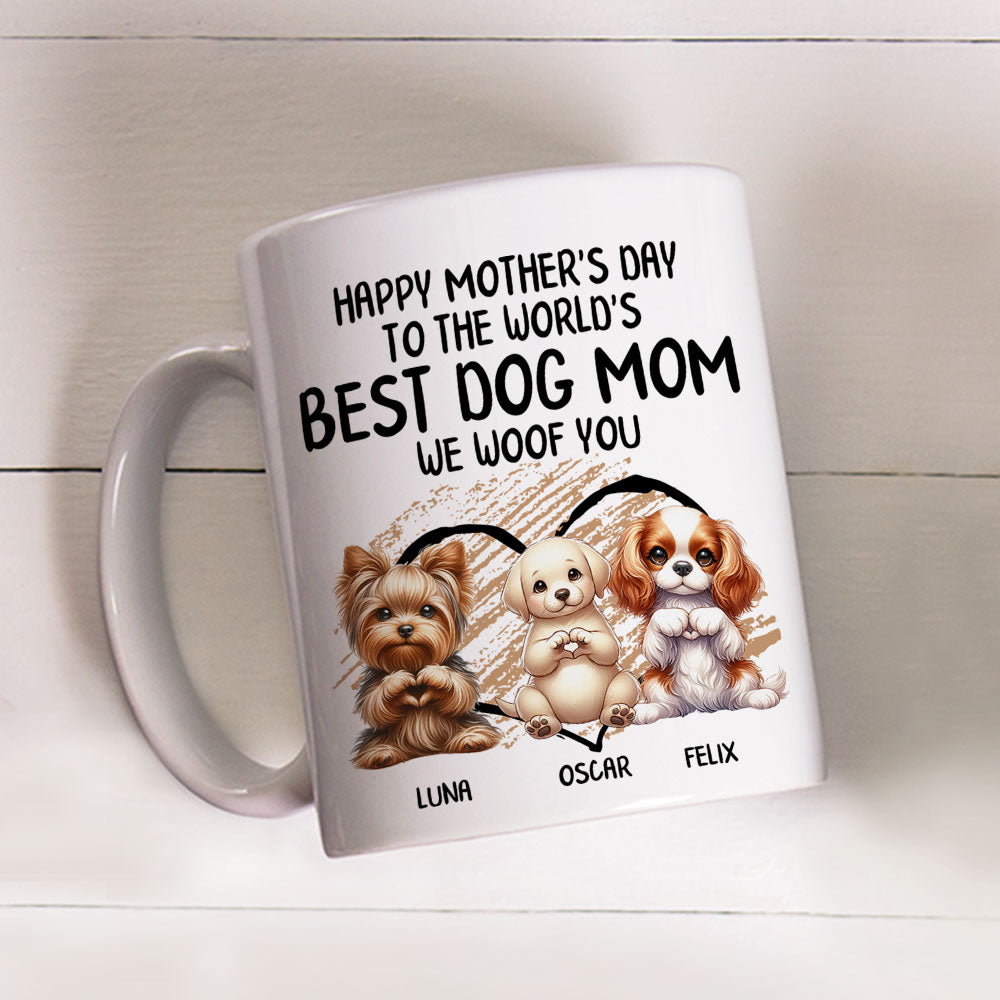 Personalized Heart Sign Mom Coffee Mug - Ideal Gift for Pet Lovers