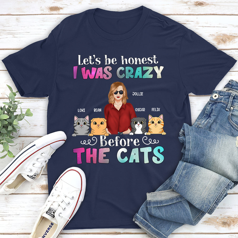 Personalized Crazy Before Cats Unisex T-shirt - Ideal Gift for Pet Lovers