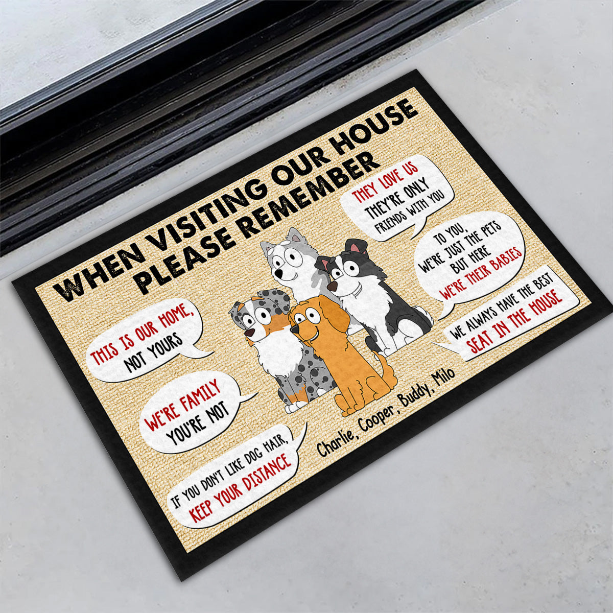 Personalized Pet Photo Doormat - A Warm Welcome for Your Home