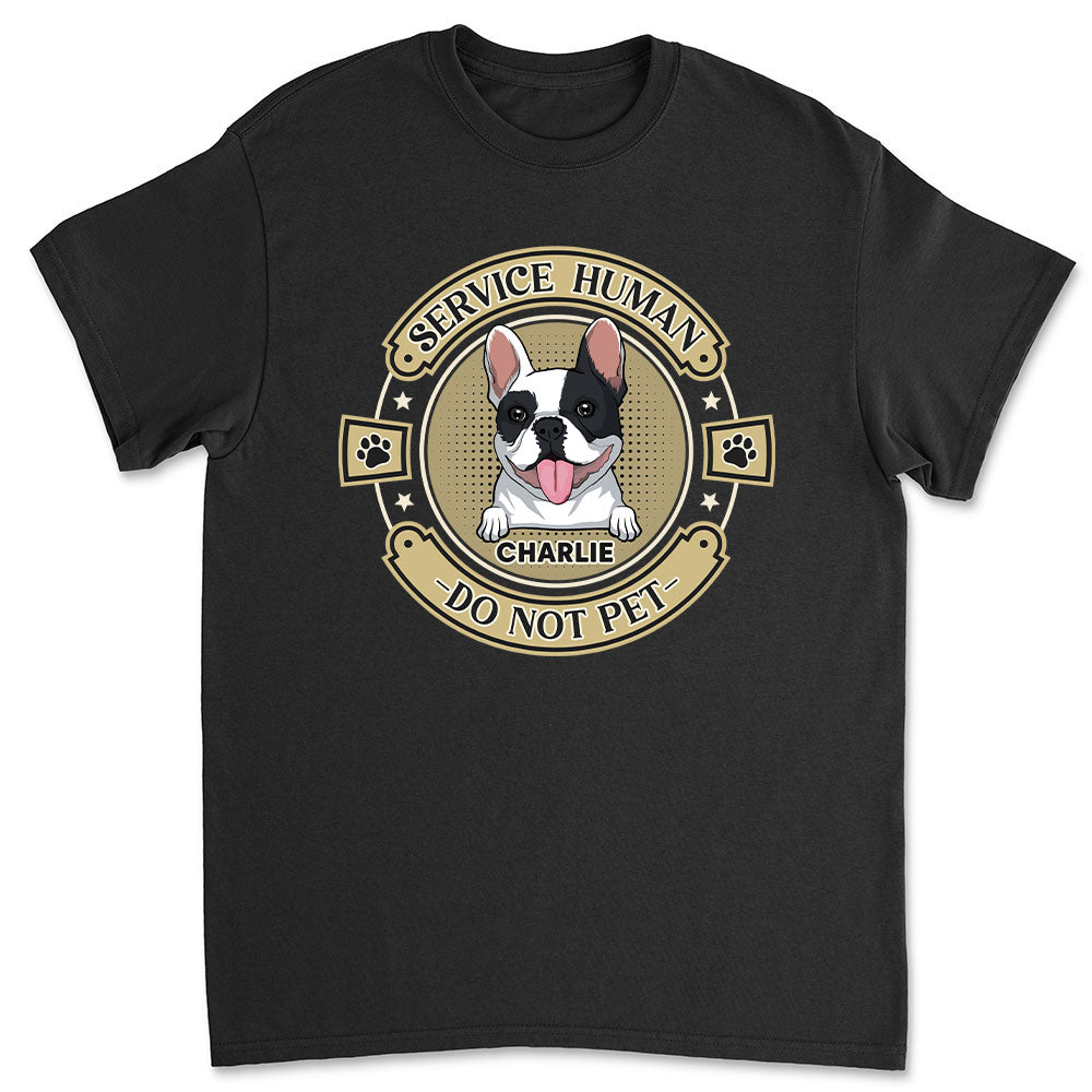 Customizable Unisex Human and Dog Service T-Shirt - Ideal Gift for Pet Lovers