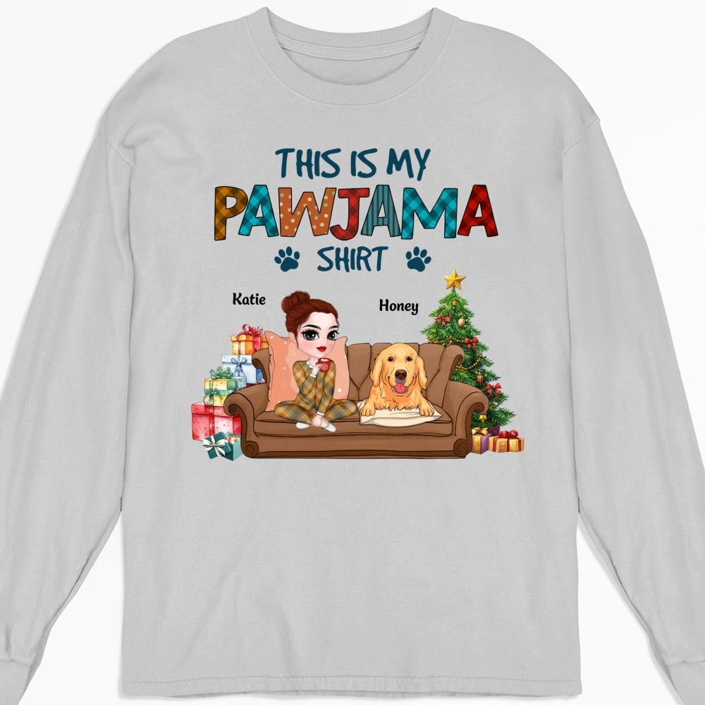 Customizable My Pawjama Personalized Long Sleeve Sleepshirt - Ideal Gift for Pet Lovers