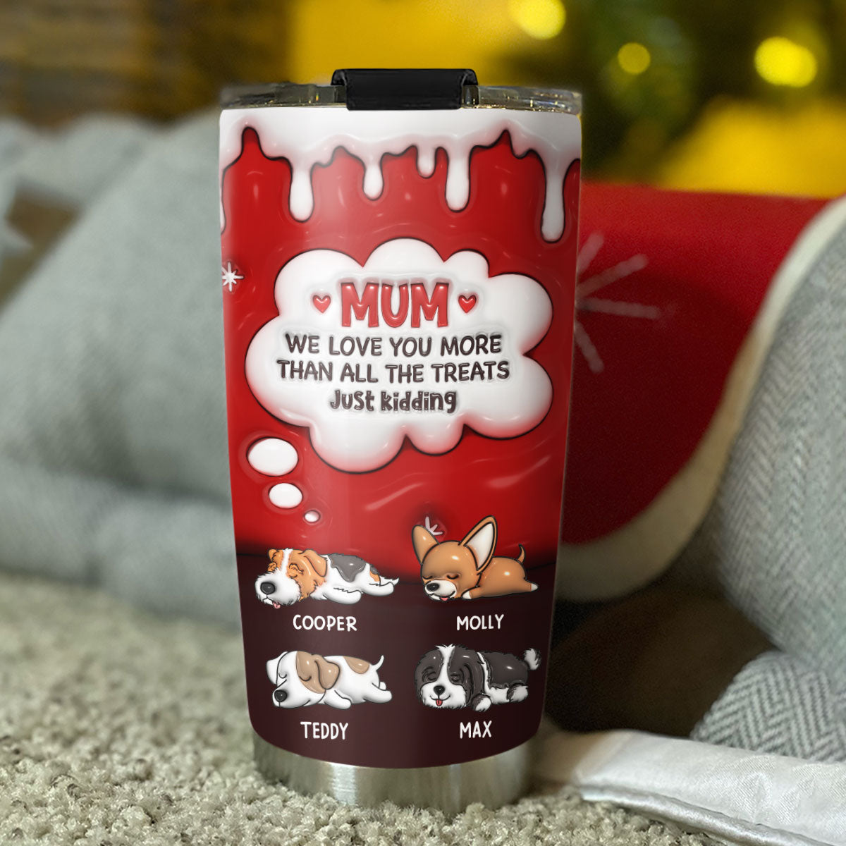 Personalized 3D Inflated Effect Tumbler - A Perfect Gift for Parents