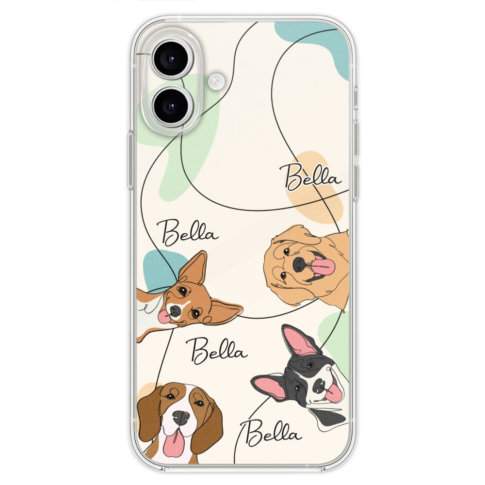 Adorable Customizable Dog Line Personalized Phone Case