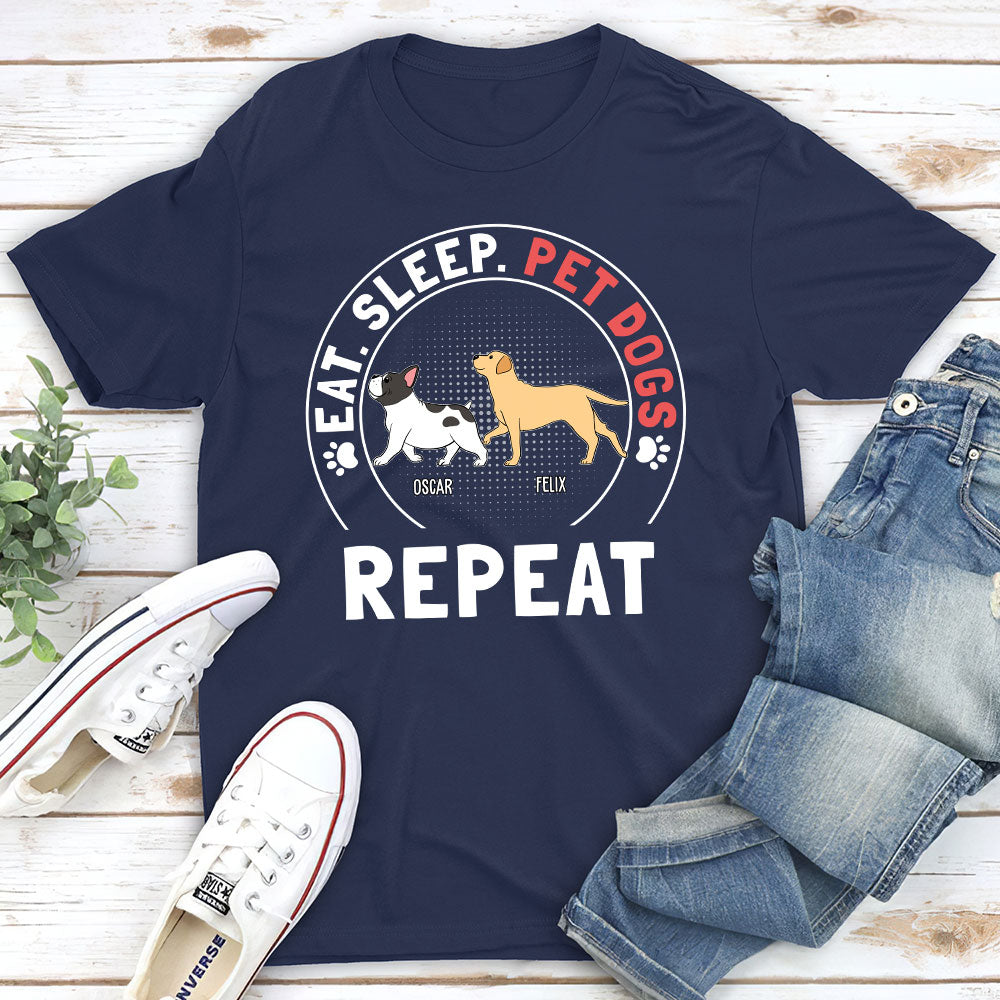 Personalized Custom Unisex Pet Dog Repeat T-shirt - Ideal Gift for Pet Lovers