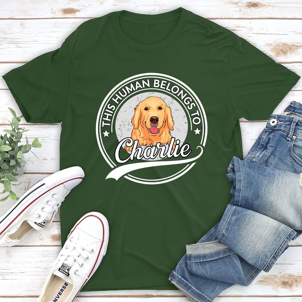 Personalized Custom Unisex T-shirt: A Perfect Gift for Pet Lovers - Human and Dog Couple Design