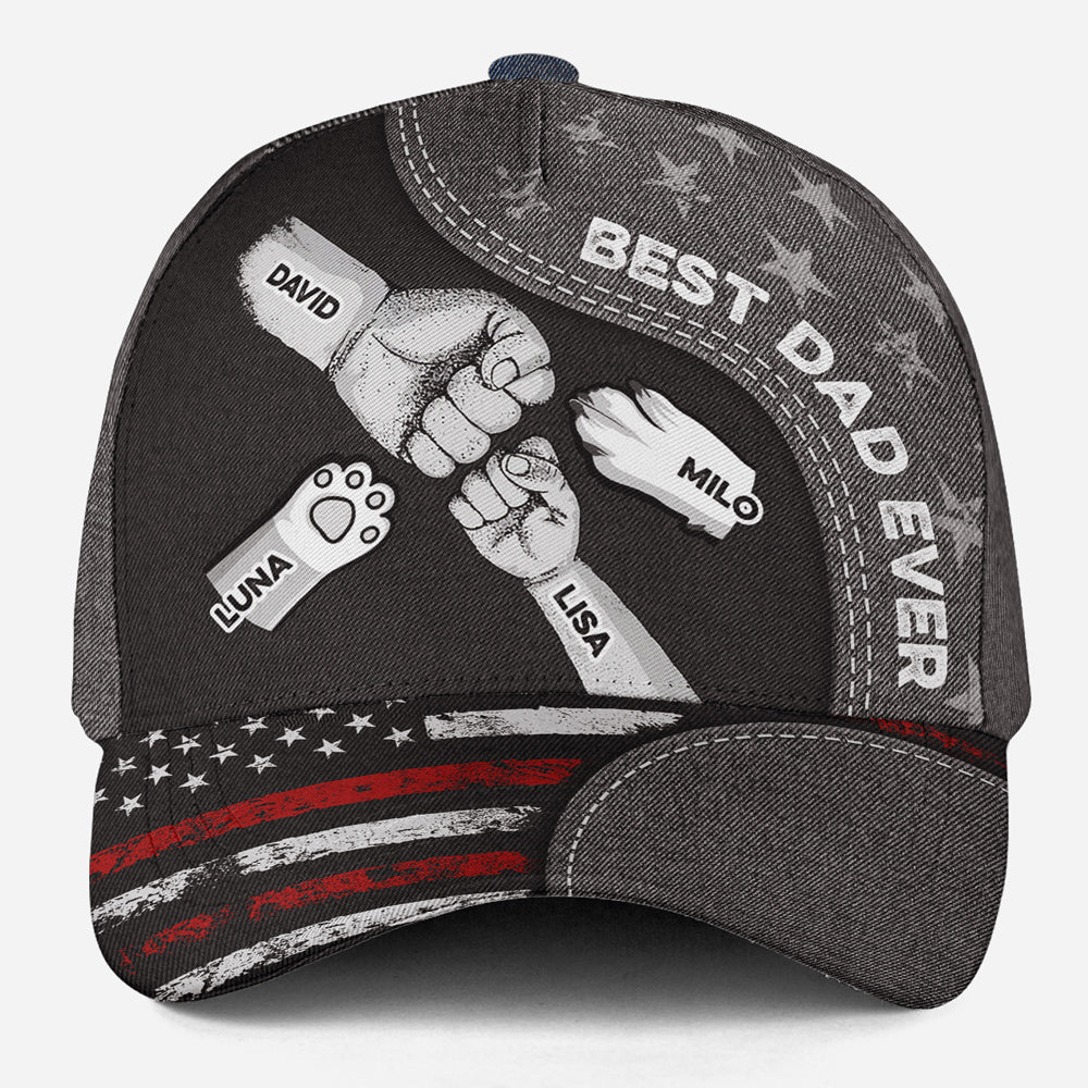 Best Dog Papa Ever Version 2 - Personalized Custom Cap