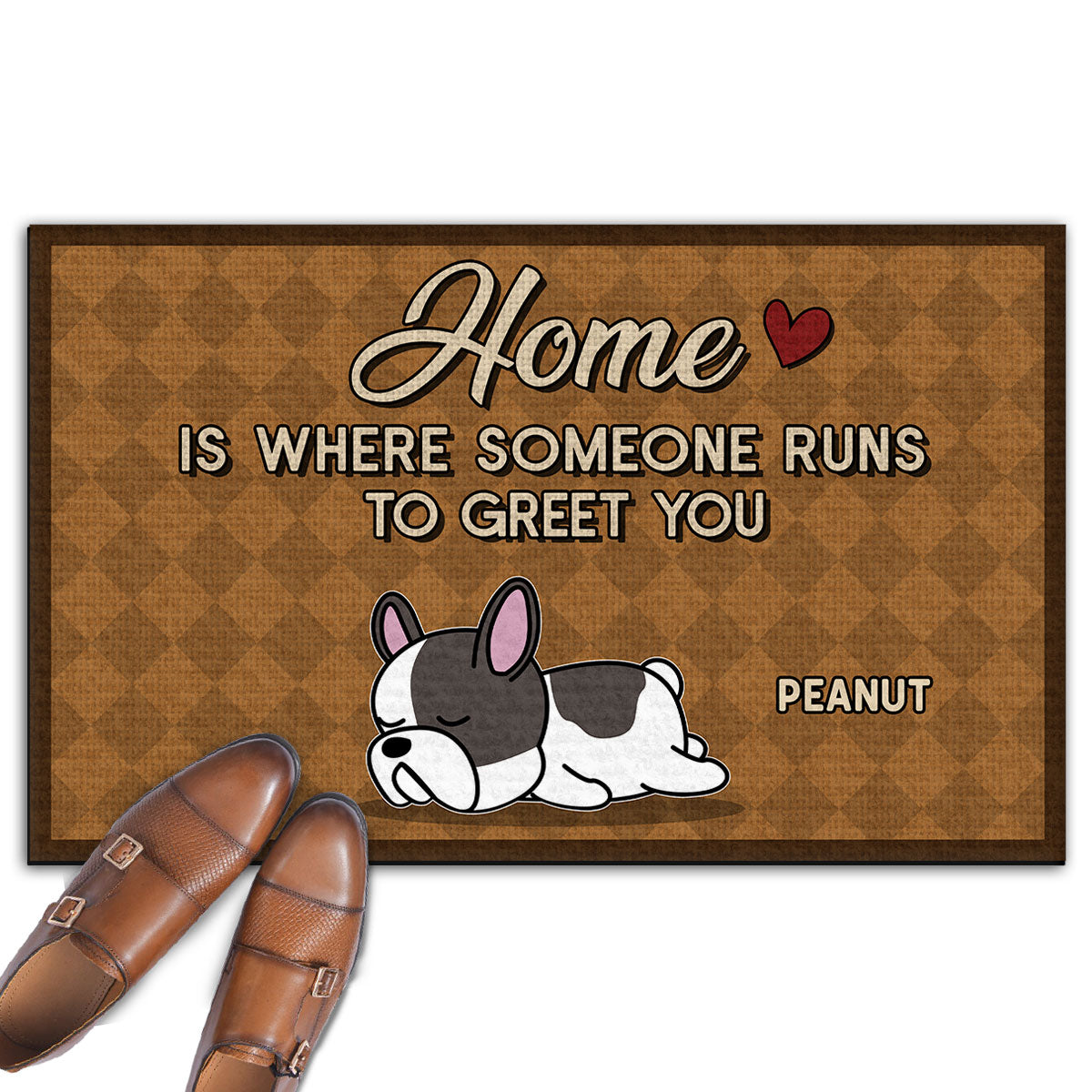 Personalized Custom Pet Doormat - Home Is Where Your Furry Friend Runs
