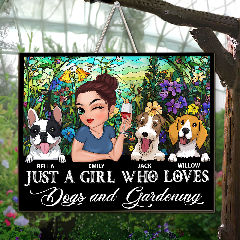 Personalized Custom Wood Sign: Ideal for Dog Lovers and Garden Enthusiasts