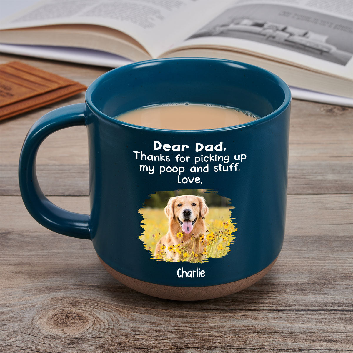 Personalized Custom Picking Up My Poop Photo Ceramic Mug