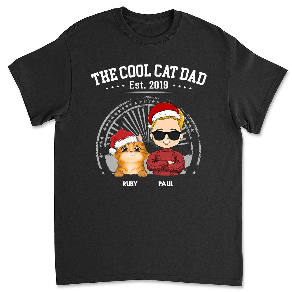 The Awesome Cat Dad - Personalized Custom Unisex T - shirt for Pet Lovers
