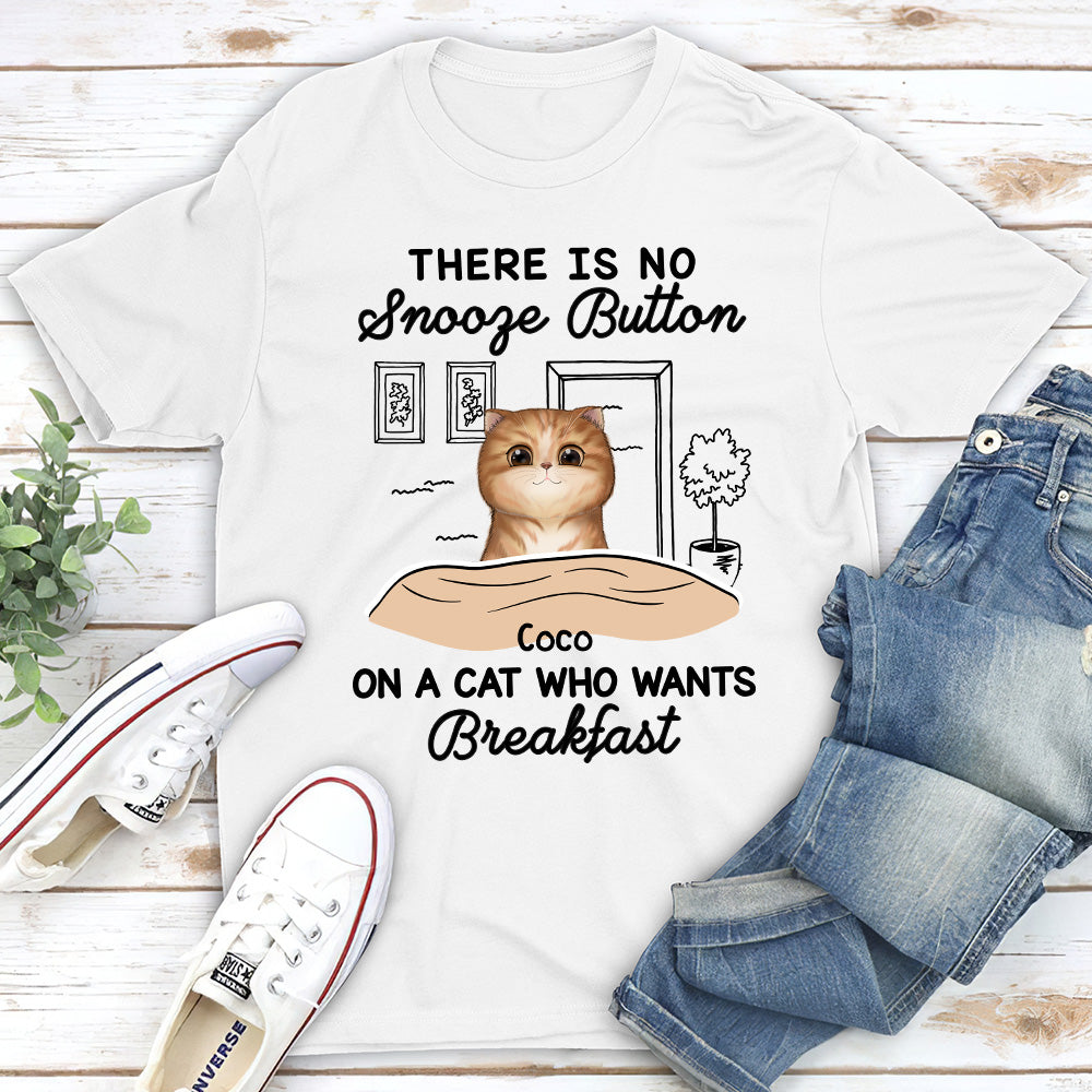No Snooze Button - Customizable Personalized Unisex Pet Lover T-shirt