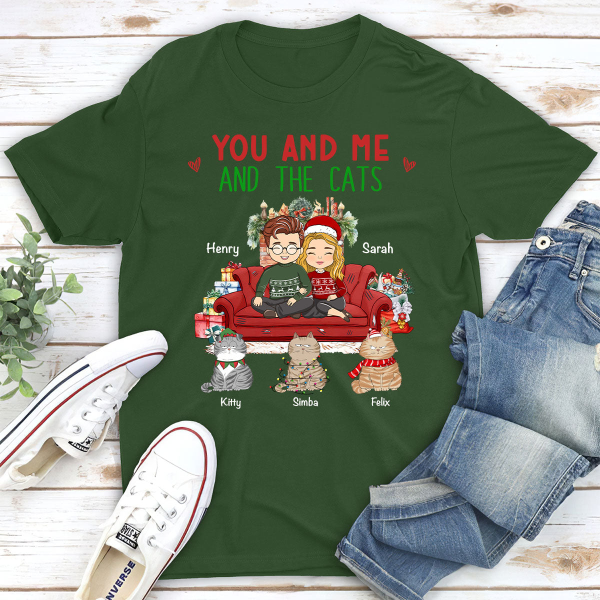 You Me Cat - Customizable Unisex Personalized T-shirt for Pet Lovers