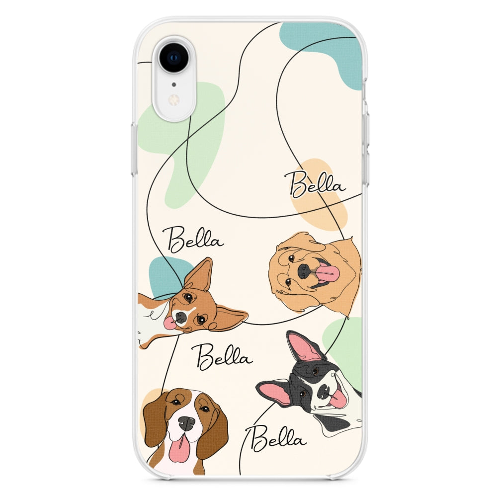 Adorable Customizable Dog Line Personalized Phone Case