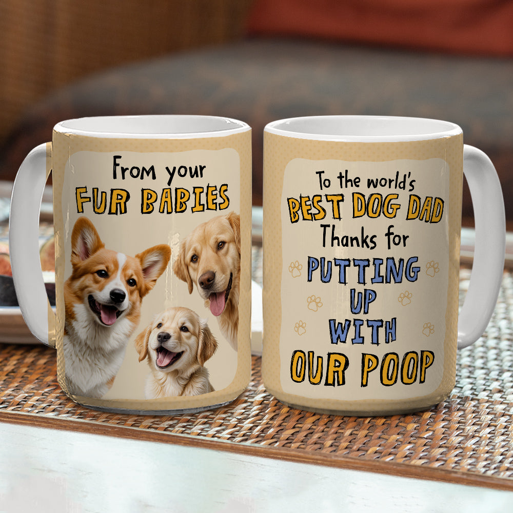 Personalized 'I Woof You Dad Mom' Custom Coffee Mug for Pet Lovers