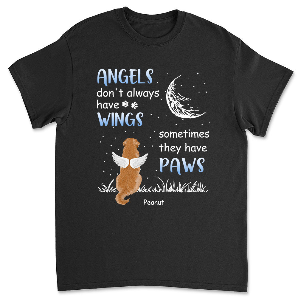 Personalized Angels Don't Always Have Wings Unisex T-Shirt - Ideal Gift for Pet Lovers
