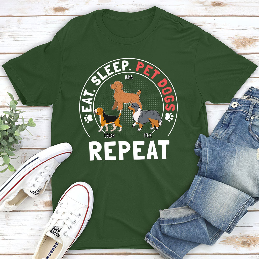 Personalized Custom Unisex Pet Dog Repeat T-shirt - Ideal Gift for Pet Lovers