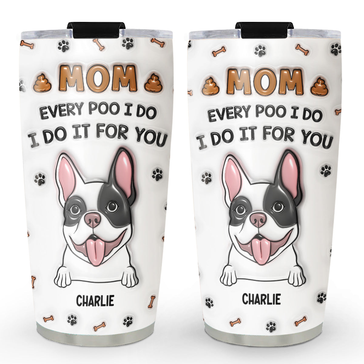 Personalized 3D Inflated Effect Custom Tumbler - Keep Drinks Fresh