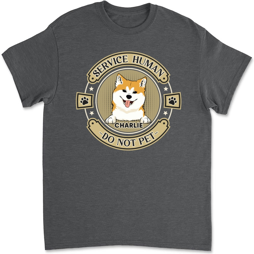 Customizable Unisex Human and Dog Service T-Shirt - Ideal Gift for Pet Lovers