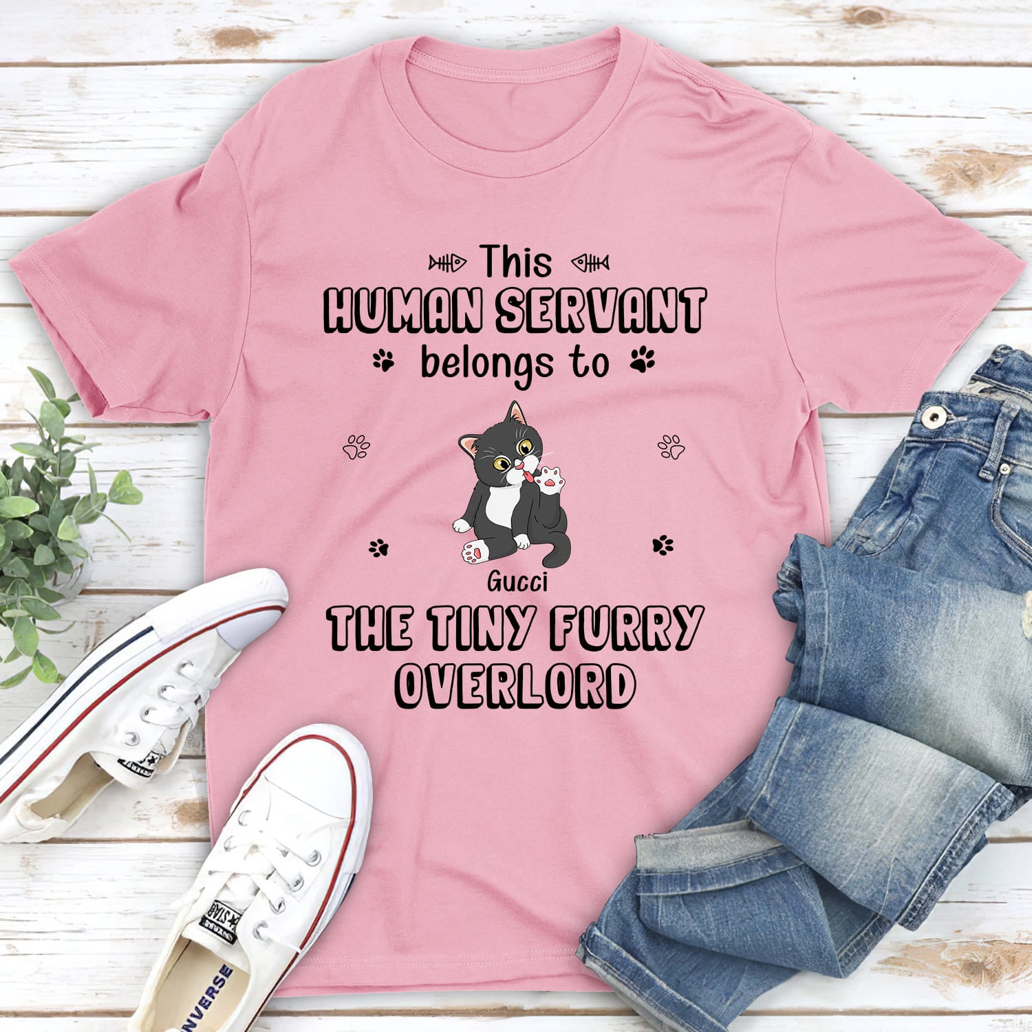 Personalized Unisex T-shirt for Furry Overlords' Owners