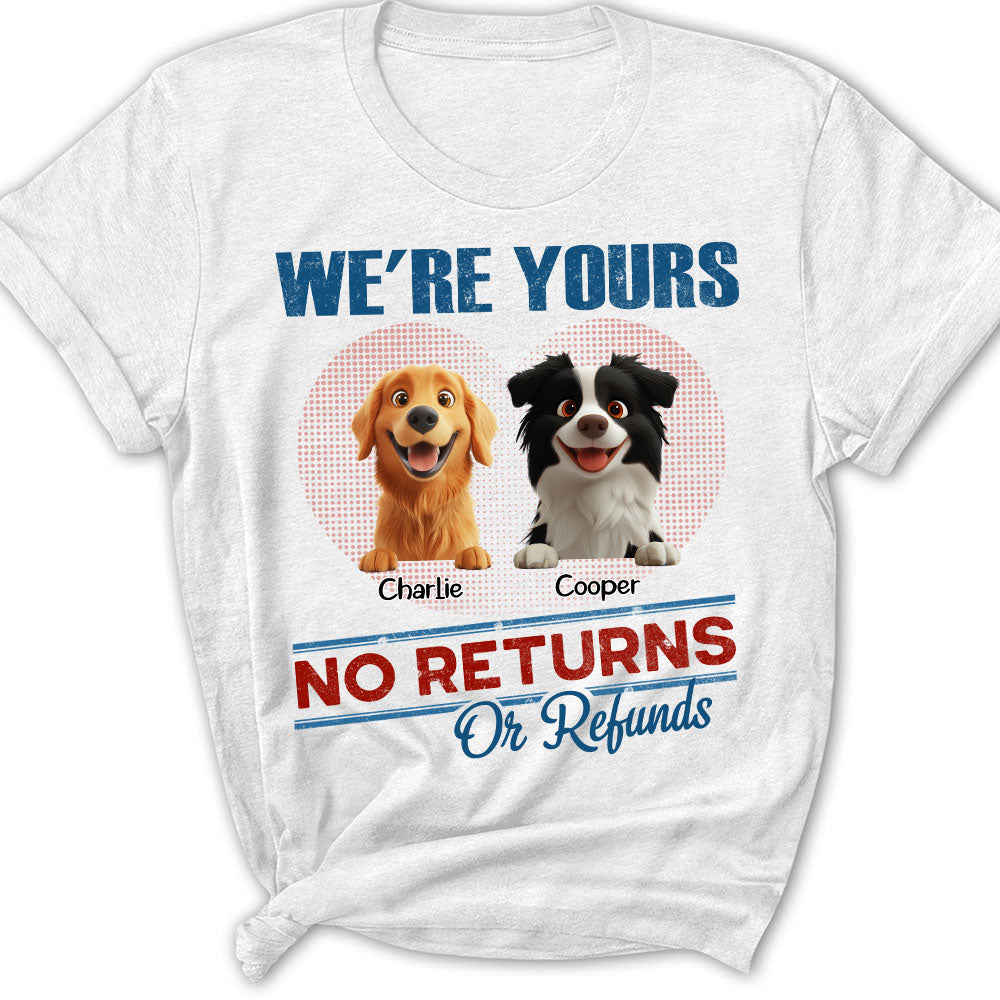 Personalized Custom Women's 'No Returns Or Refunds' T-shirt for Kids and Pet Lovers