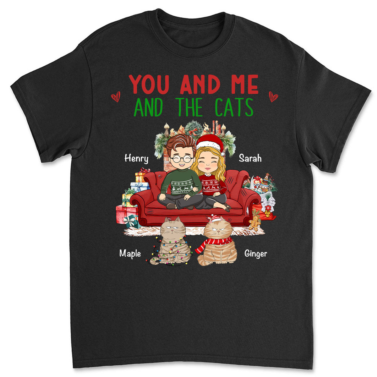 You Me Cat - Customizable Unisex Personalized T-shirt for Pet Lovers