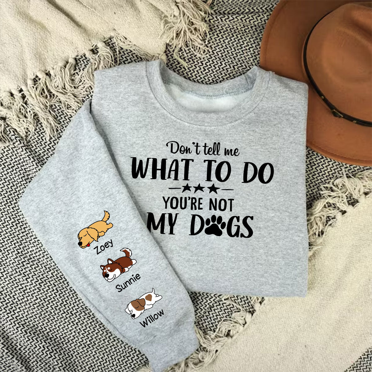 Personalized 'My Dog Tells Me' Custom Sweatshirt for Pet Lovers
