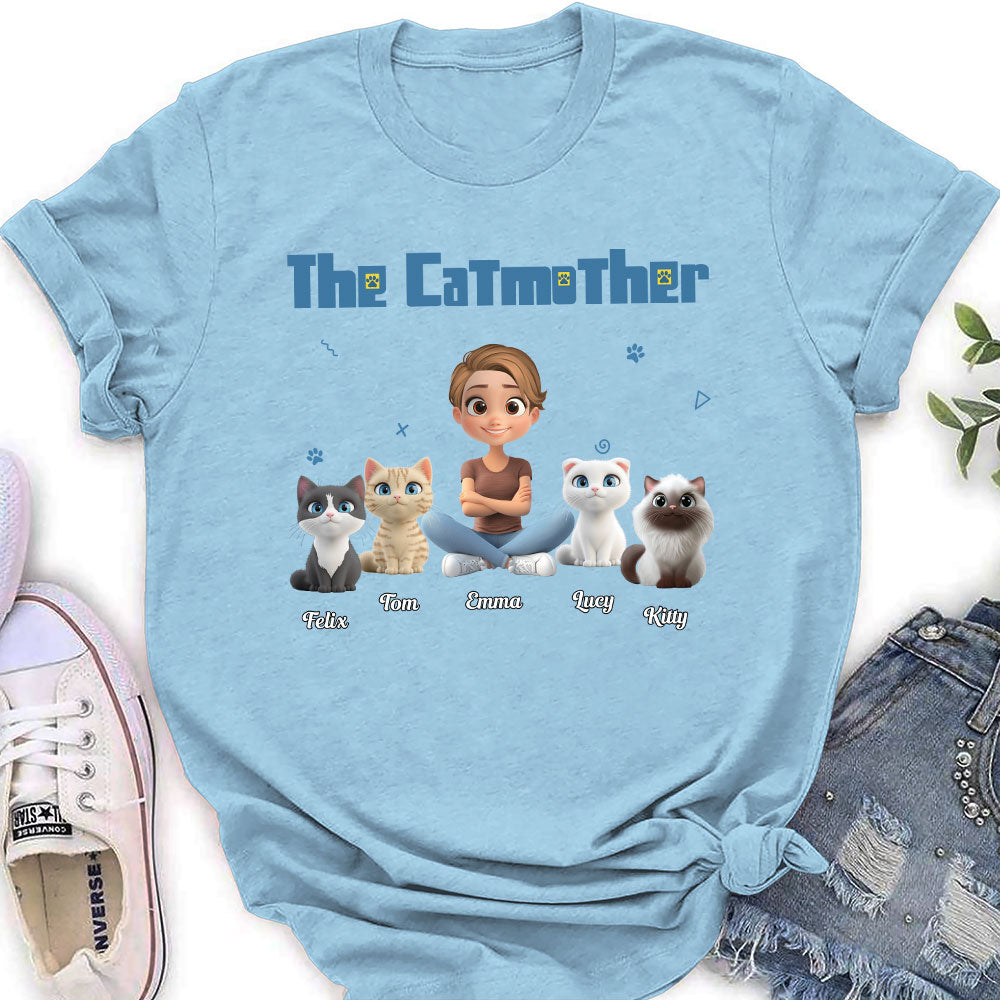Personalized 'I Am The Catmother' Women's T - Shirt: Ideal Gift for Pet Lovers