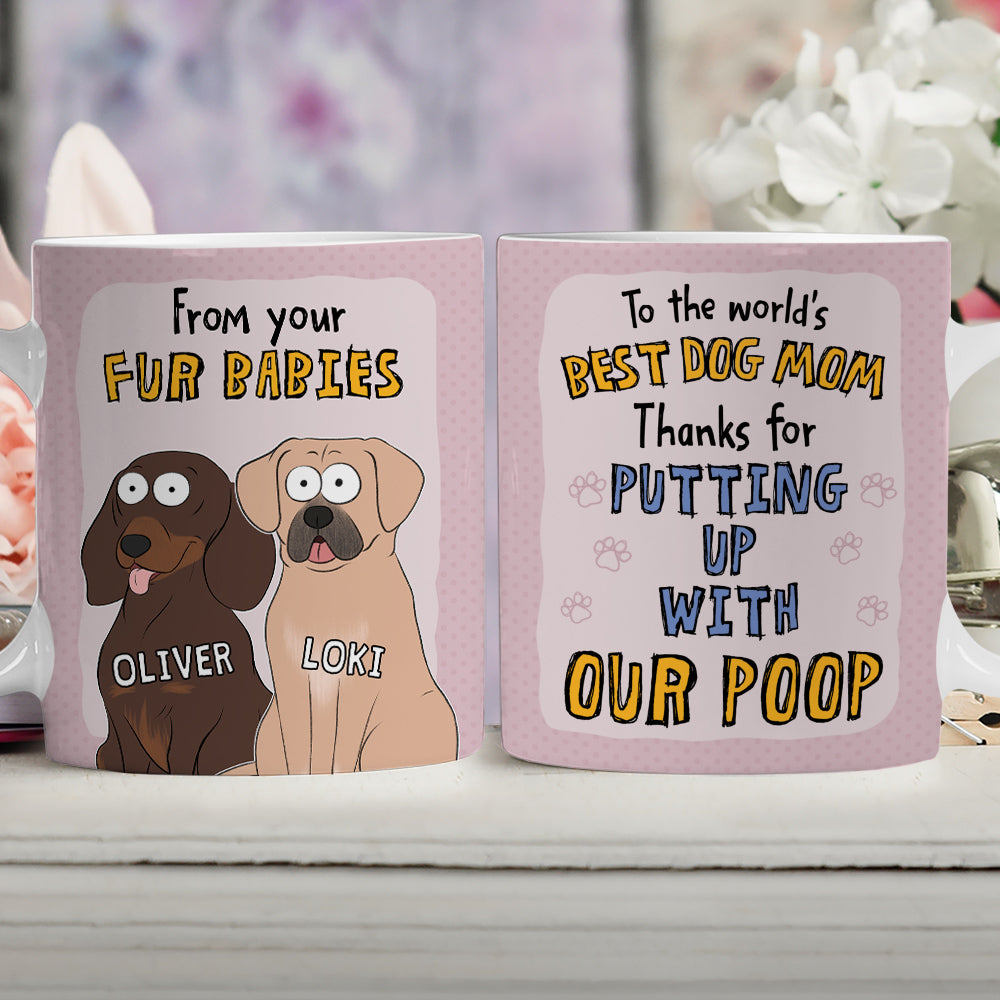 Personalized 'I Woof You Dad Mom' Custom Coffee Mug for Pet Lovers