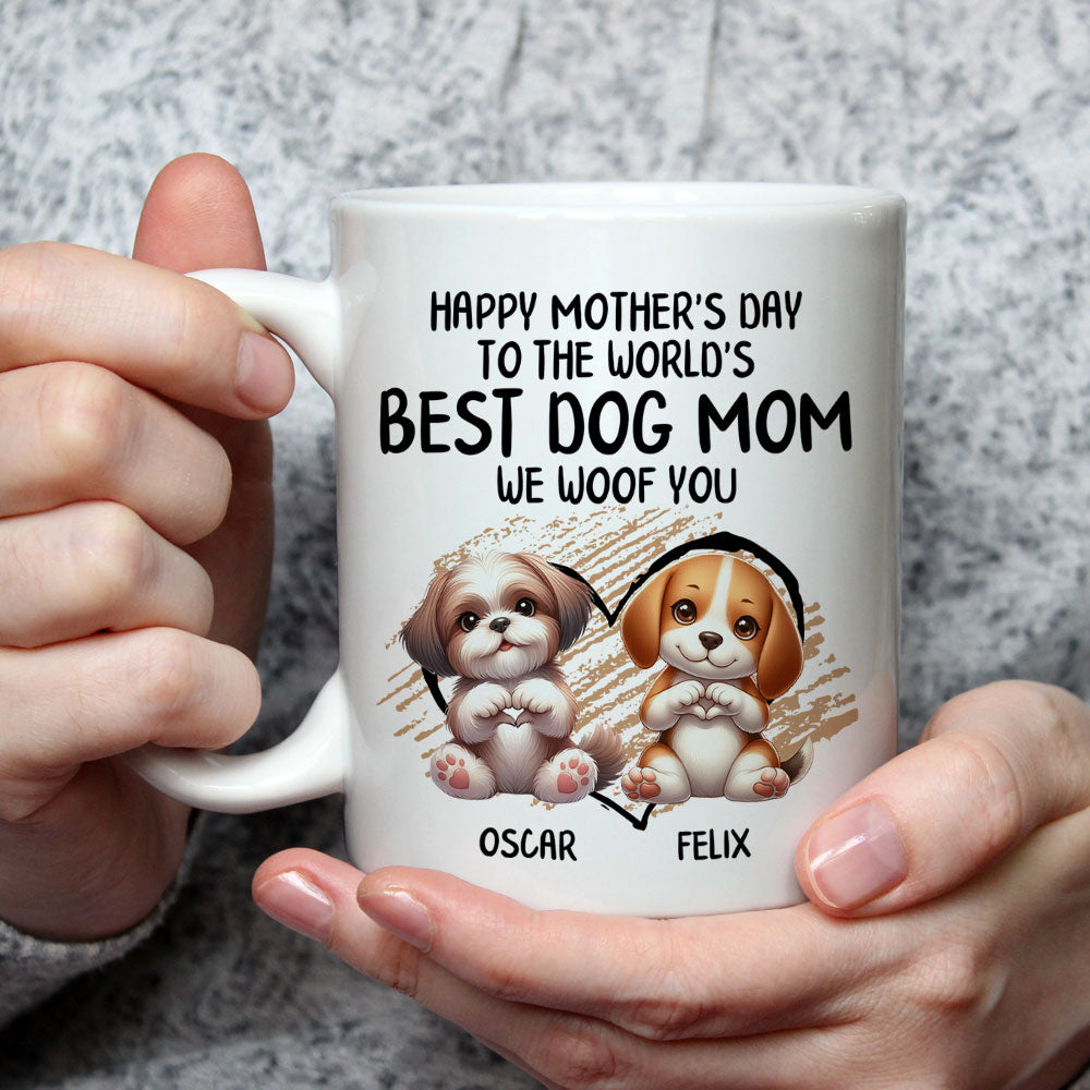 Personalized Heart Sign Mom Coffee Mug - Ideal Gift for Pet Lovers