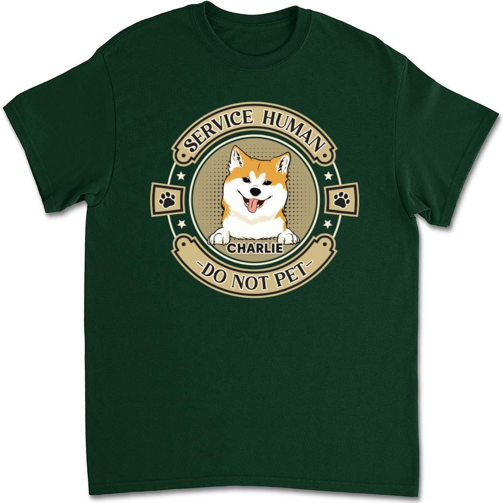 Customizable Unisex Human and Dog Service T-Shirt - Ideal Gift for Pet Lovers