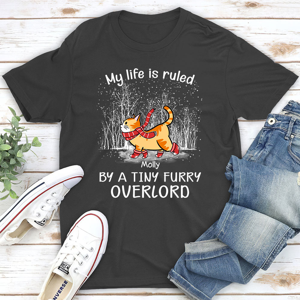 Personalized Unisex 'Ruled By Furry Overlords' T-shirt for Pet Lovers