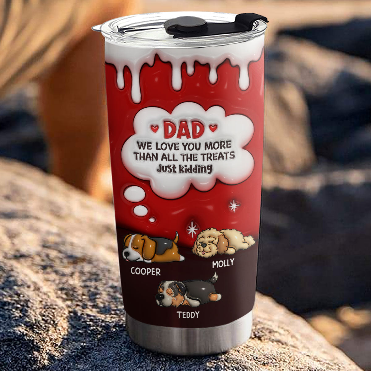 Personalized 3D Inflated Effect Tumbler - A Perfect Gift for Parents
