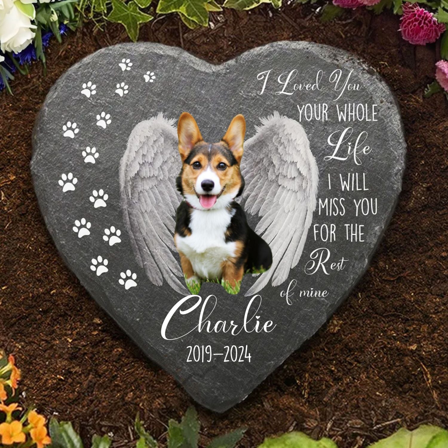 Forever in Our Hearts - Personalized Custom Pet Memorial Stone