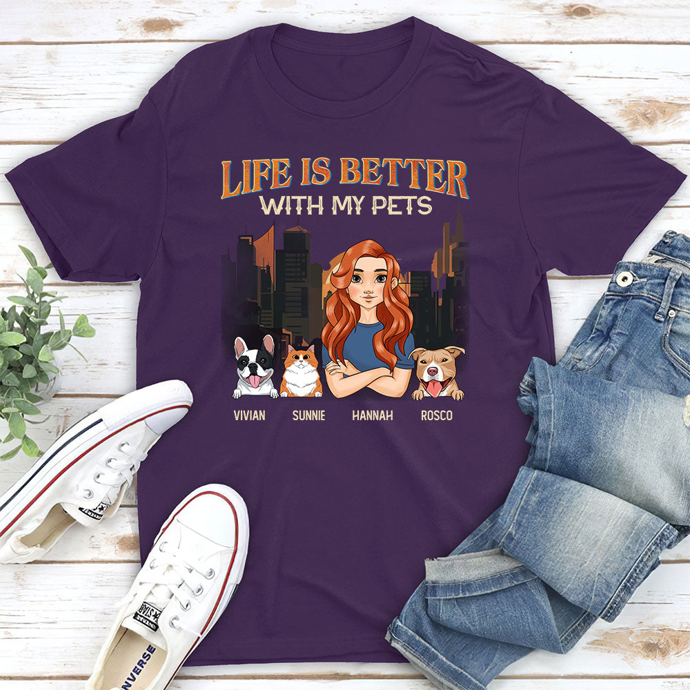 Life's a Blast with Your Furry Friends - Customizable Unisex Pet Lover T-shirt