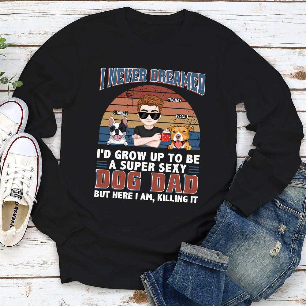 Personalized Custom Super Sexy Dog Mom & Dad Women's Long Sleeve T-shirt - Ideal Gift for Pet Lovers