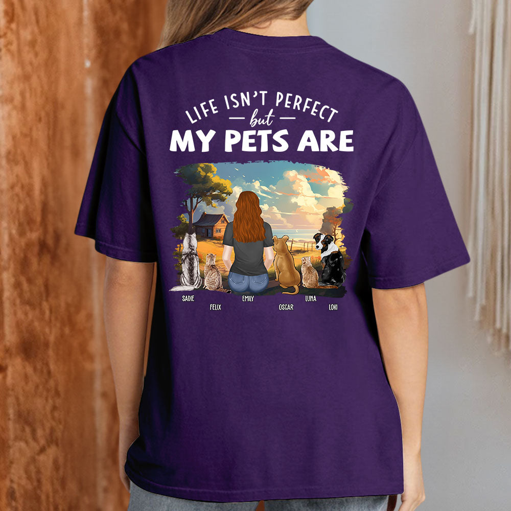 Customizable Unisex Personalized Dog and Cat T-shirt - Ideal Gift for Pet Lovers