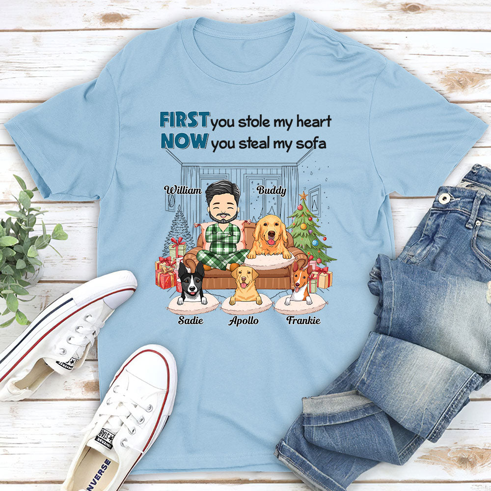Stealing My Sofa - Customizable Unisex Personalized T-shirt for Pet Lovers