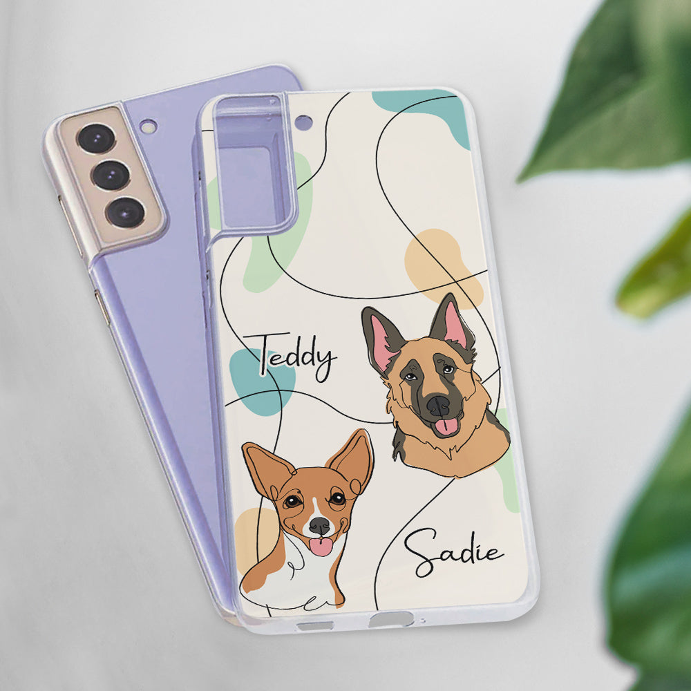 Adorable Customizable Dog Line Personalized Phone Case