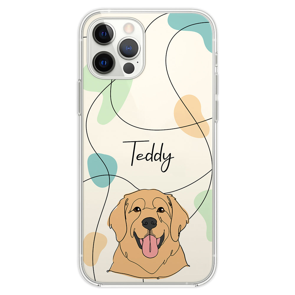 Adorable Customizable Dog Line Personalized Phone Case