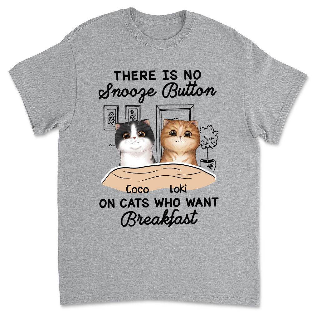 No Snooze Button - Customizable Personalized Unisex Pet Lover T-shirt