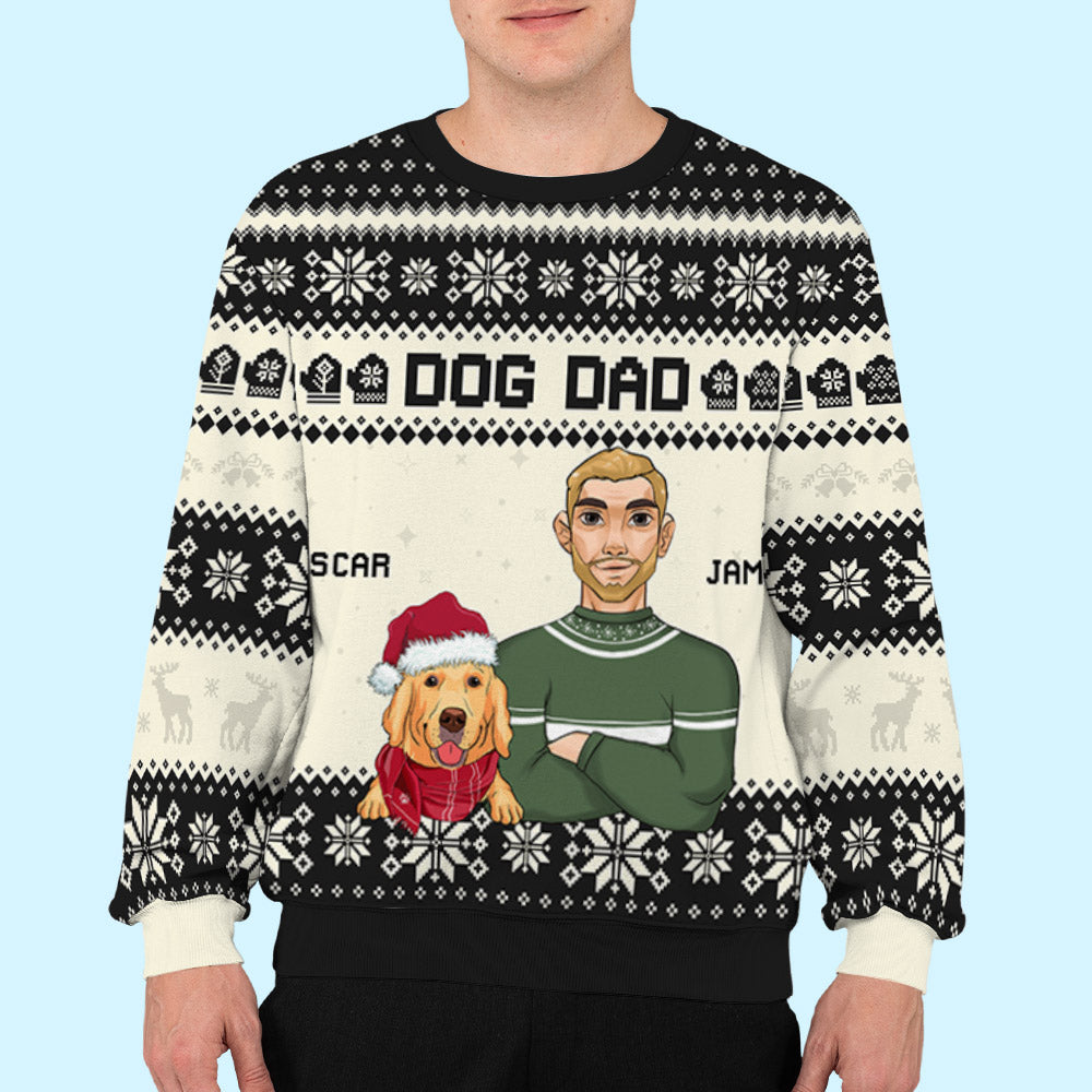 Cool Personalized All-Over-Print Dog Mom Sweatshirt - Ideal Gift for Pet Lovers