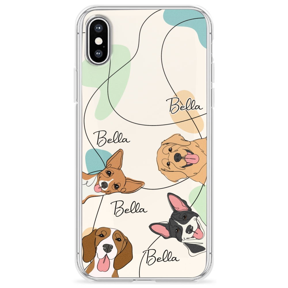 Adorable Customizable Dog Line Personalized Phone Case